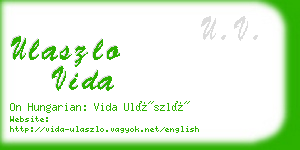 ulaszlo vida business card